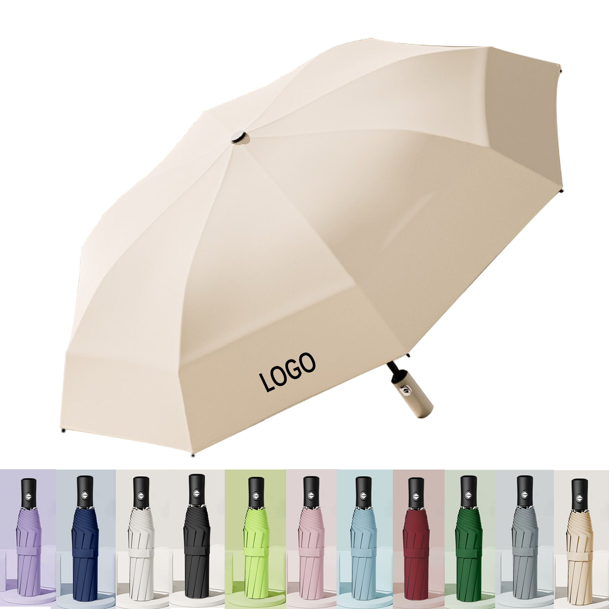 MOQ 20 Auto Open Close Folding Umbrella 38" 3