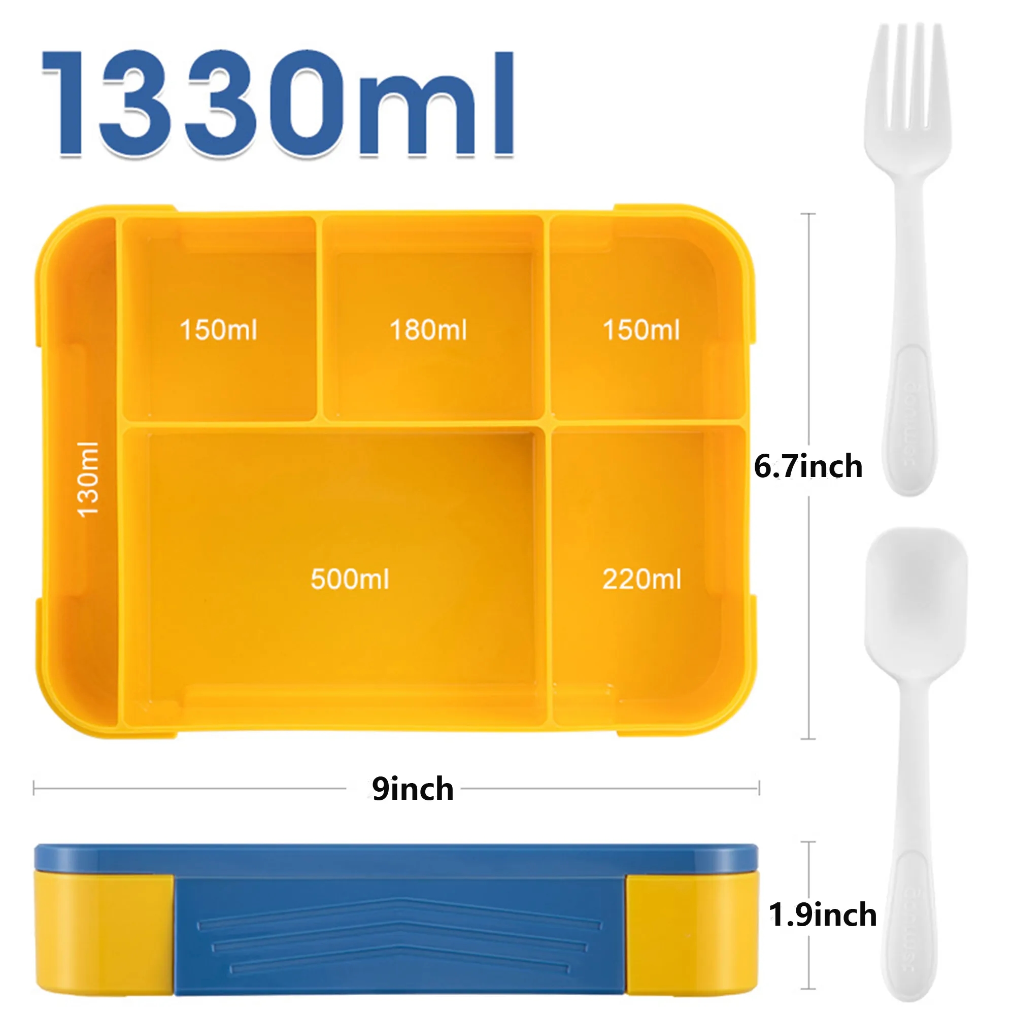 MOQ20 Bento Lunch Box Adult With Tableware 2