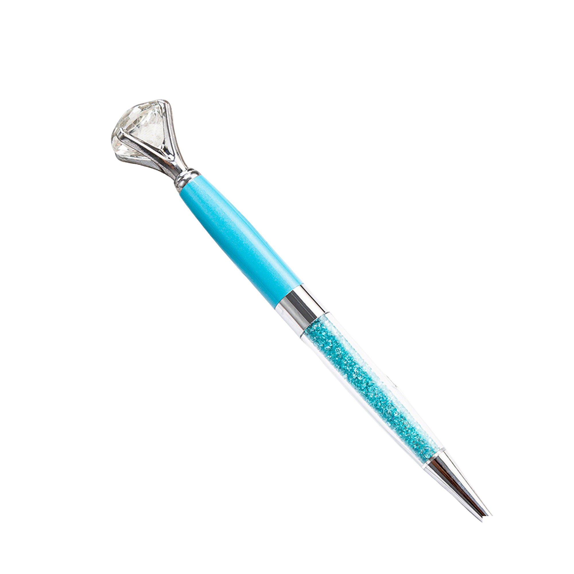 Crystal Crown Ballpoint Pen Twist Action Metal Barrel 18