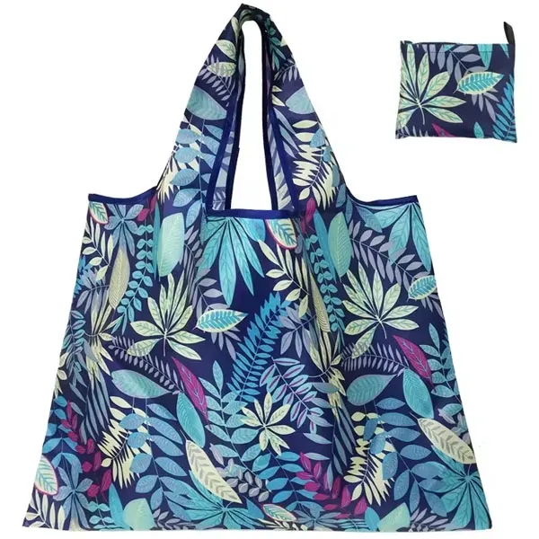 Extra-Large Reusable Foldable Grocery Tote Bags - Full Color 10