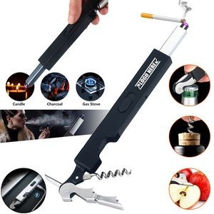 Electric Cigarette Lighter Key Chain X Lightning Design With LED Light 7