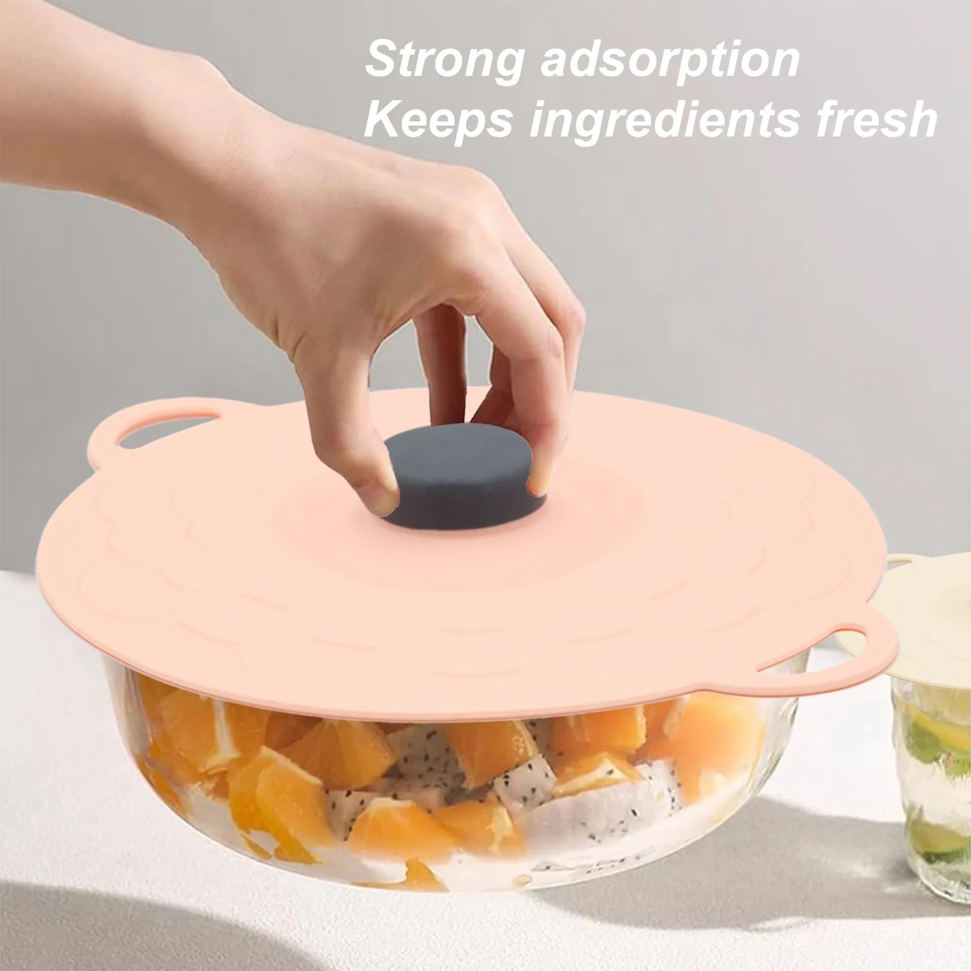 Silicone Food Cover Set, Reusable Dust Protector 5 Piece 7