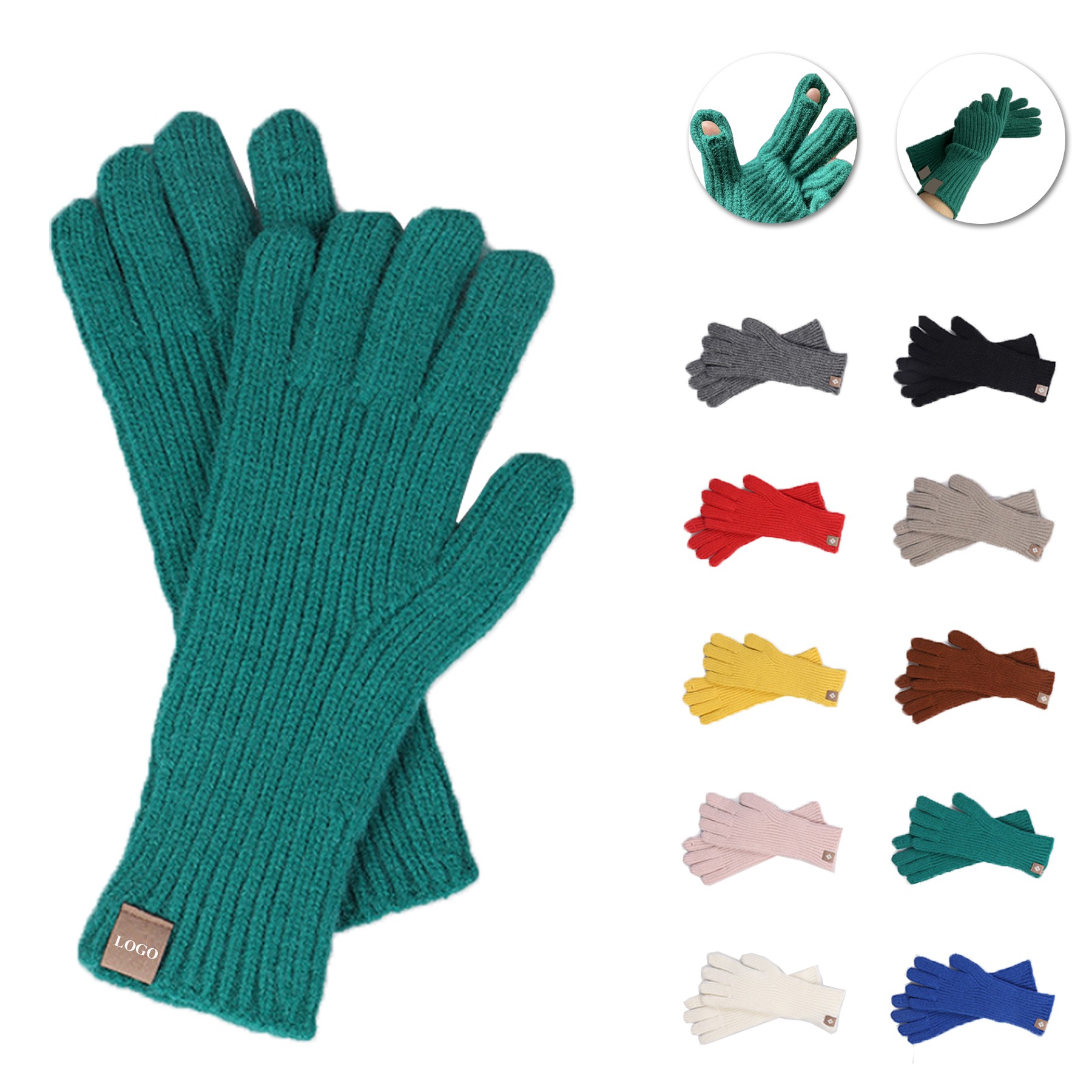 Knitted Fingerless Touchscreen Gloves