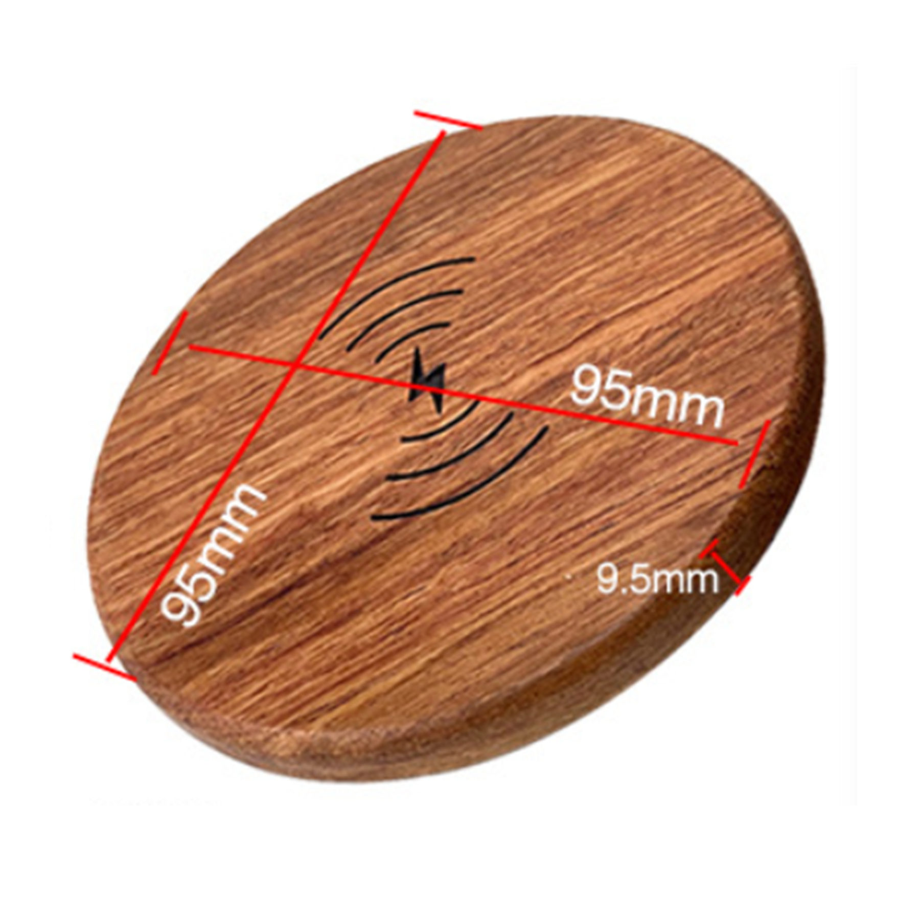 Round Wooden Wireless Charger 3