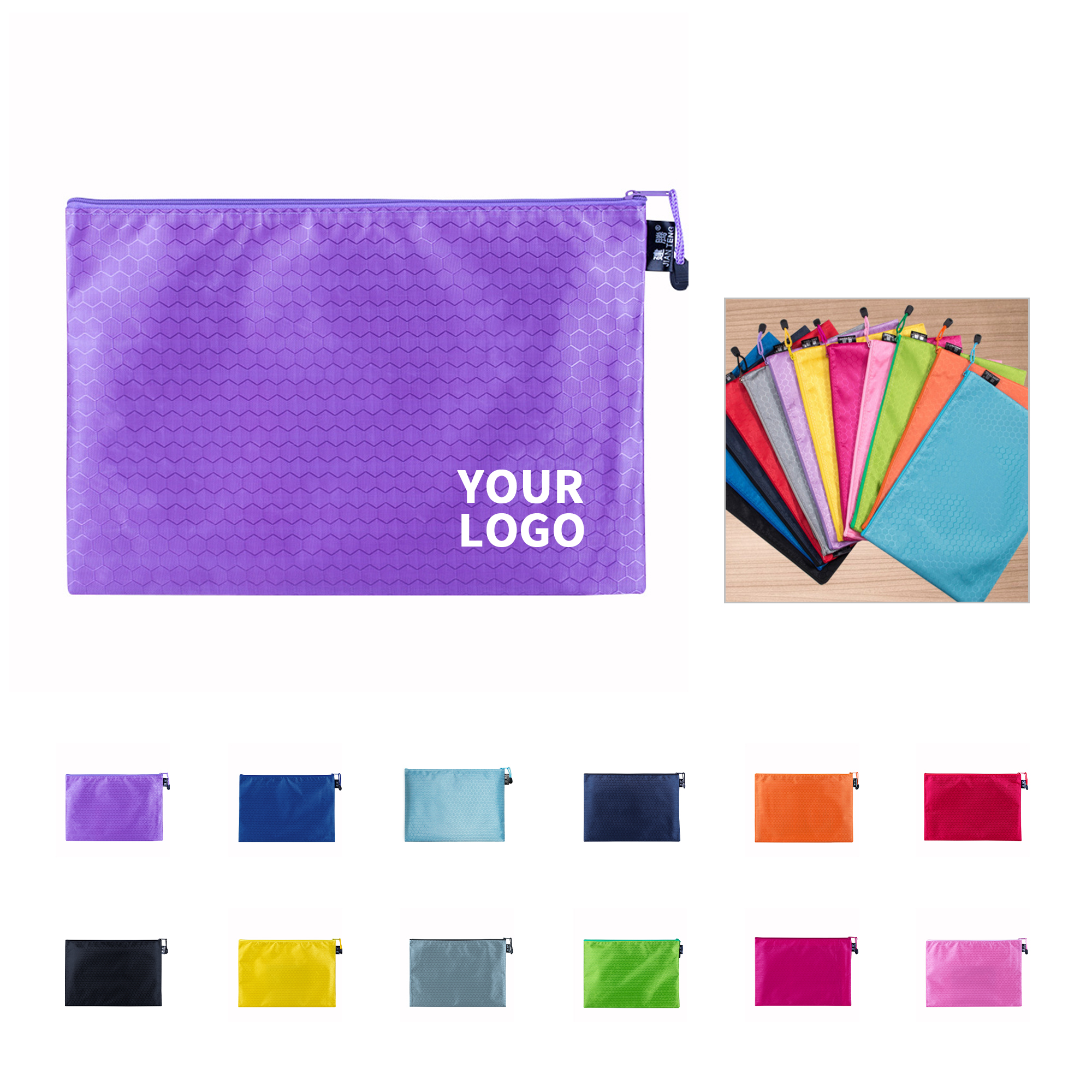 A4 Oxford Zipper Document Bag 15.75 x 11.8" 6