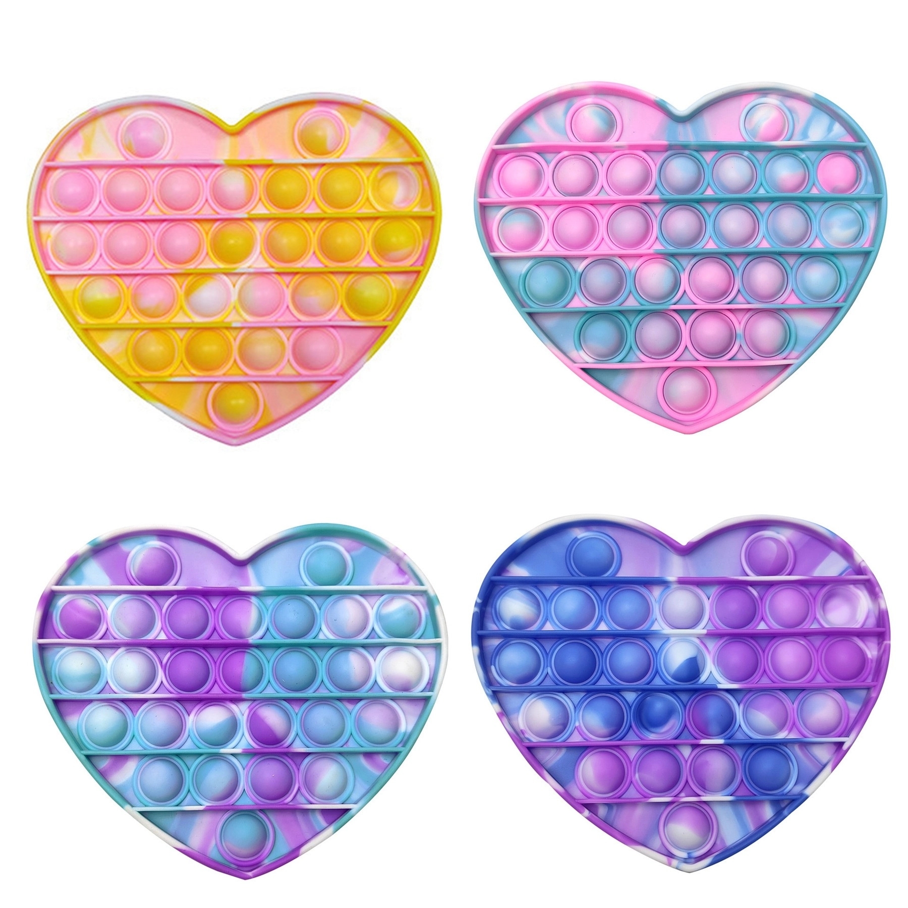 Camouflage Heart Push Pop Toy 1