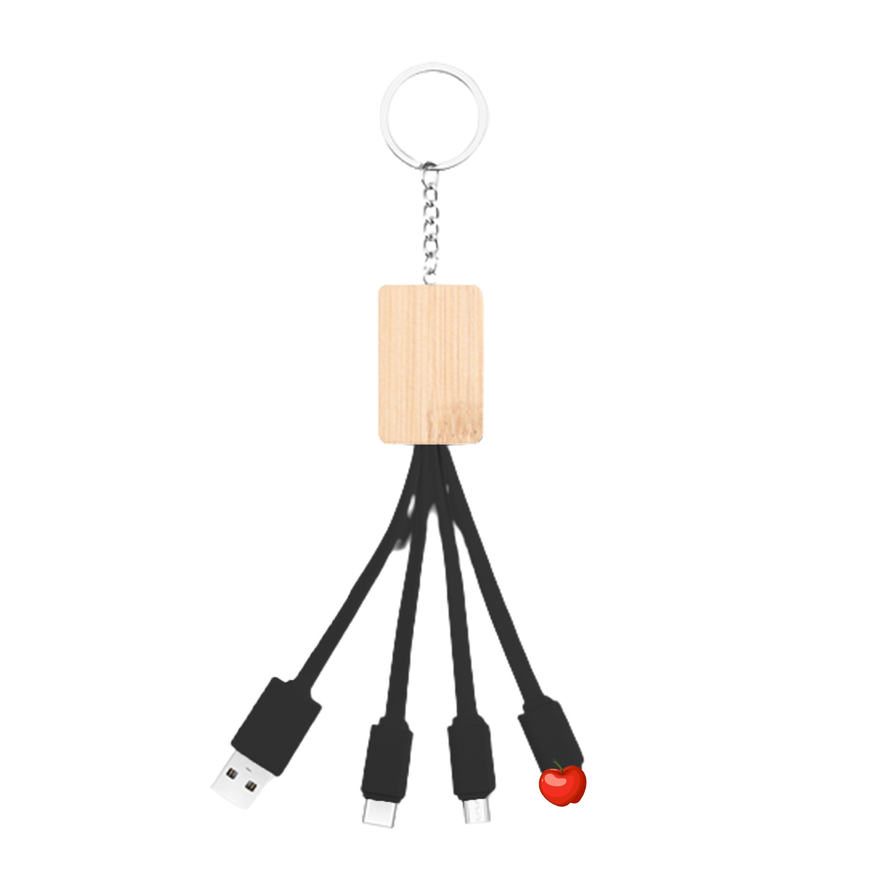 5.9 Inch 3 In 1 Charging Cable Keychain 3