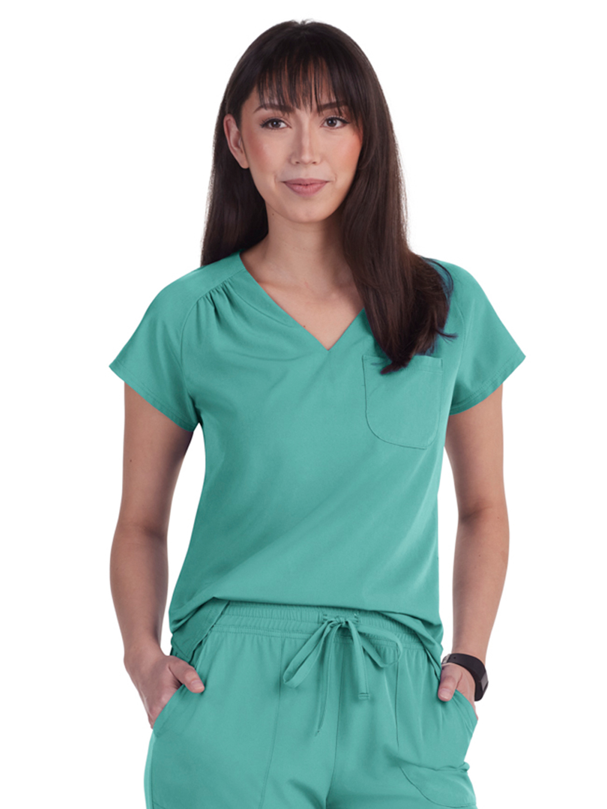 koi - Planet koi - Women's One-Pocket Heart-Shaped Neckline Eco-Friendly Kailani Top 27