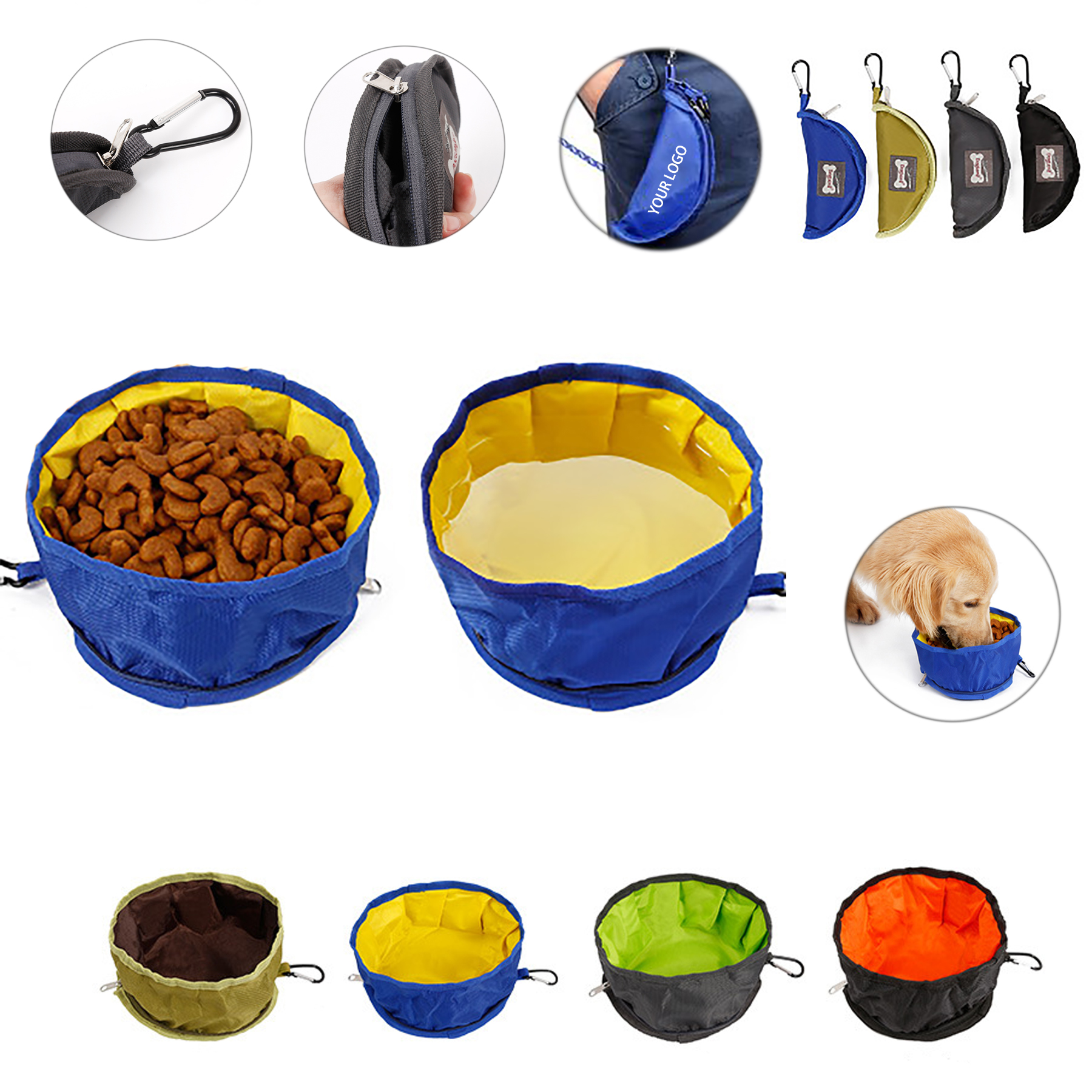 Collapsible Outdoor Water Food Feeder Bowl 3