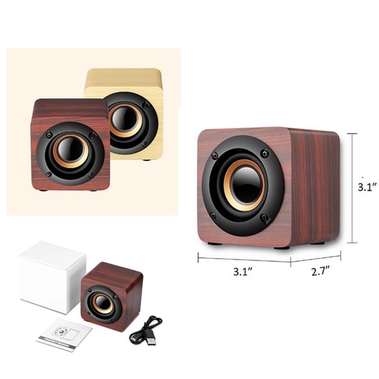 Vintage Wireless Bluetooth Music Player (Wood) 2