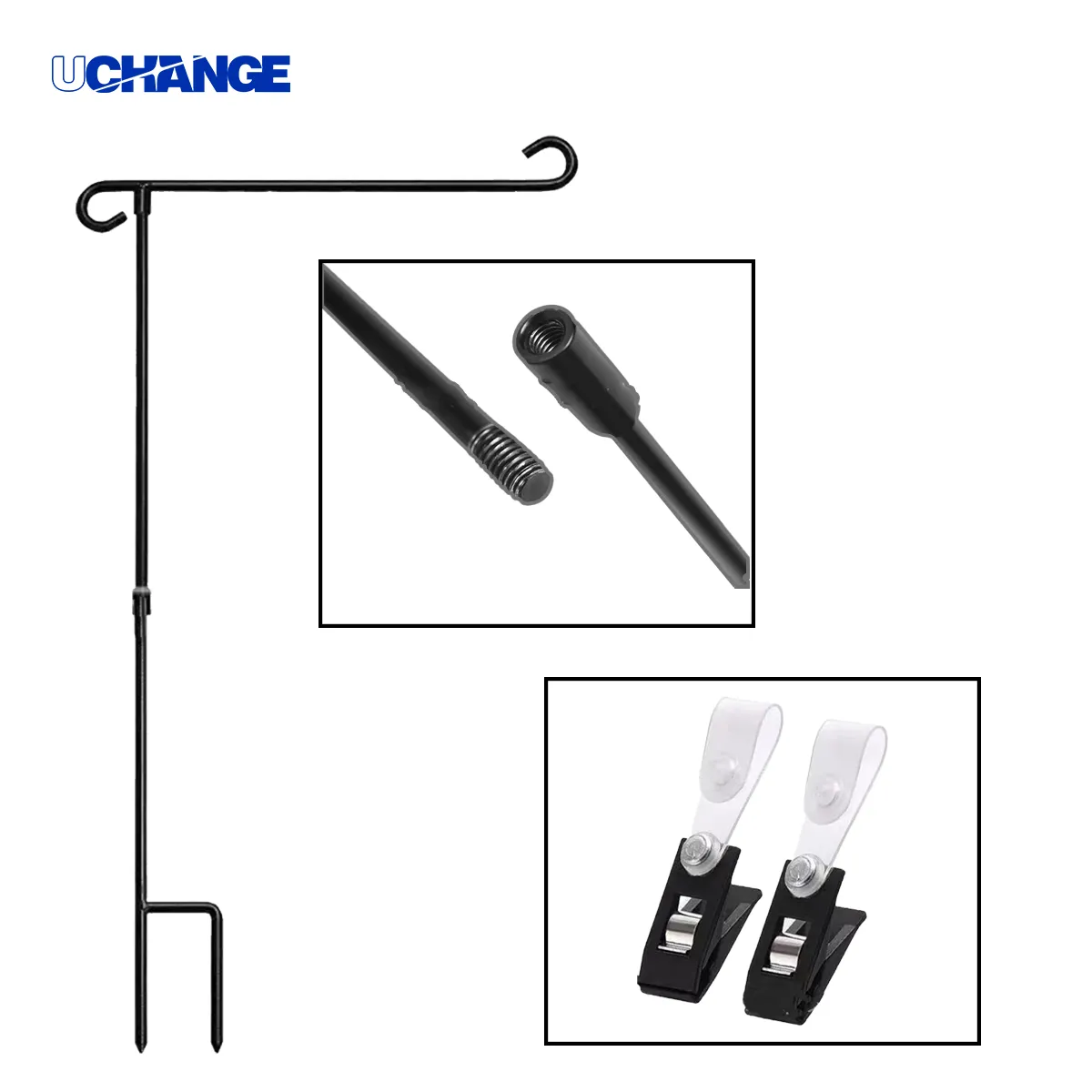 Metal Garden Flag Pole Stake 2