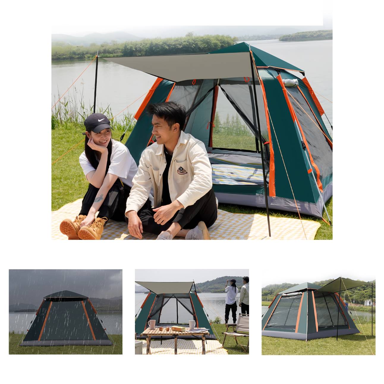 Outdoor camping thickened automatic tent 5