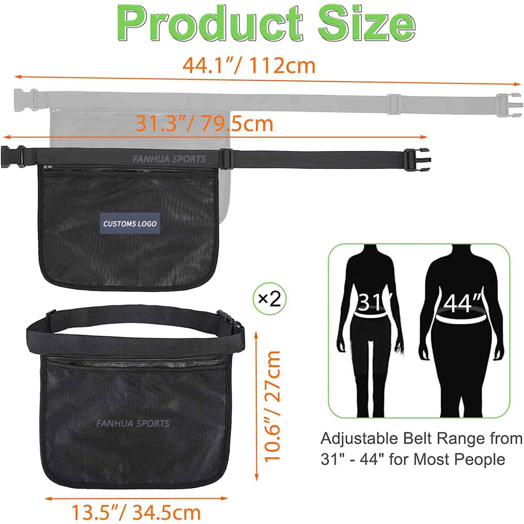 Pickleball Tennis Balls Waist Hip Bag Sports Holder 2