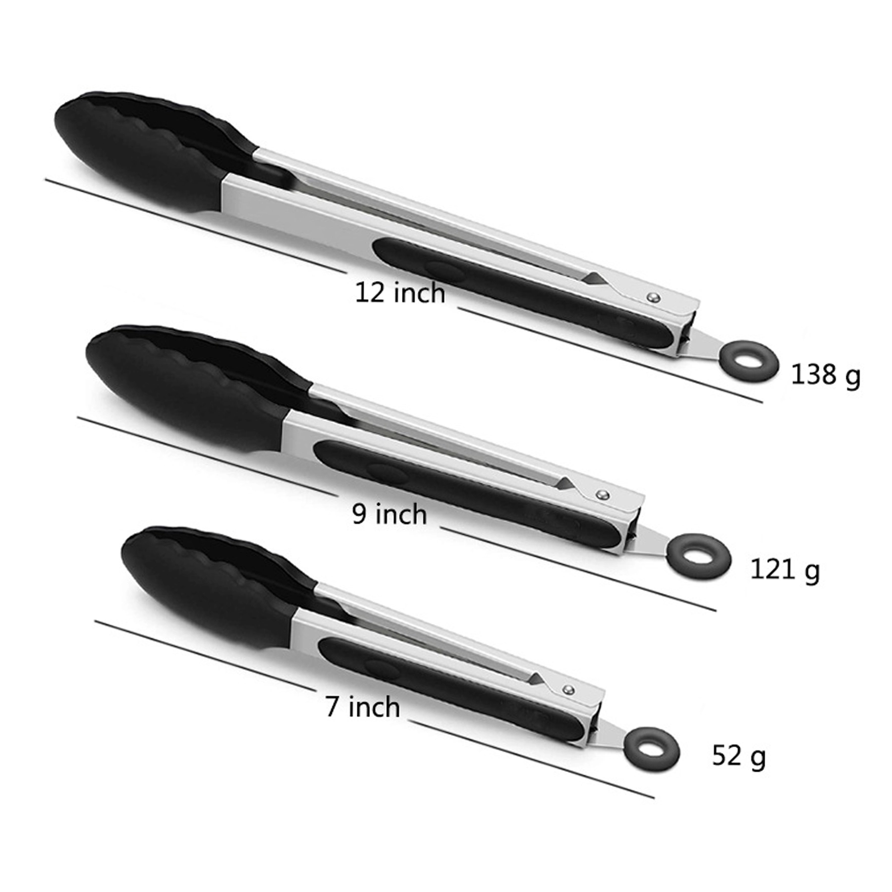 Stainless Steel Locking Kitchen Tongs 1