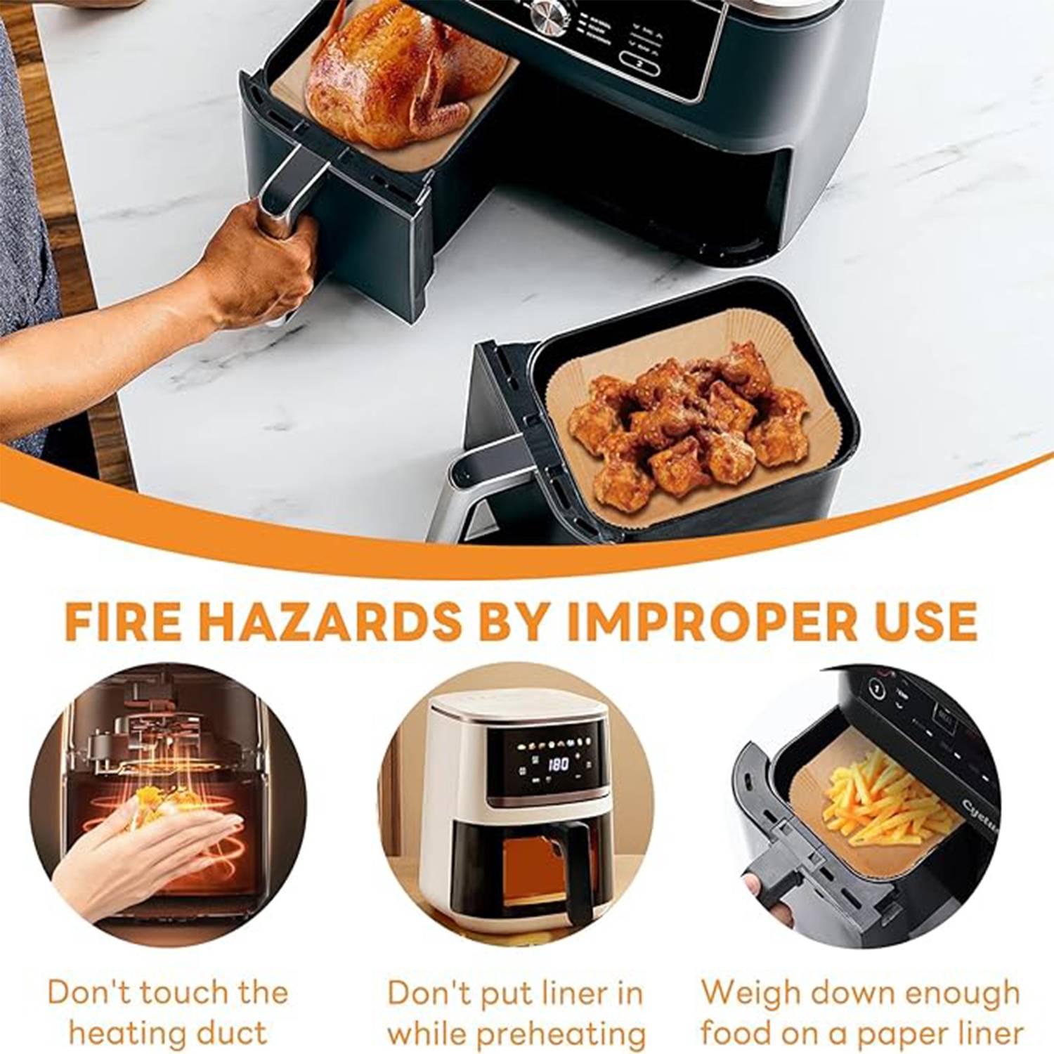 Disposable Rectangular Air Fryer Paper 6