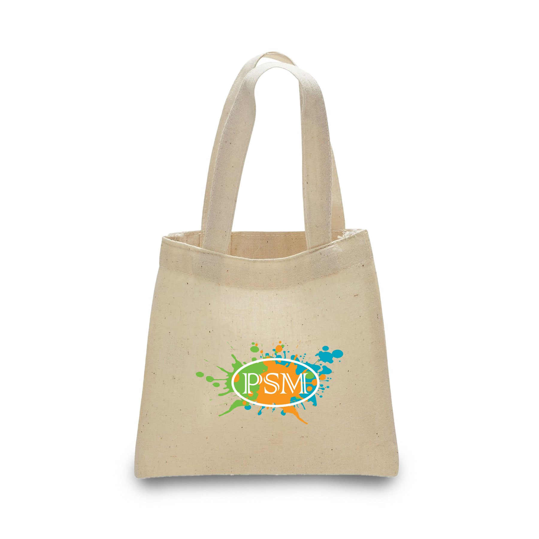 6 Oz. 100% Cotton Canvas Economical Mini Tote Bag_R104NBT 2