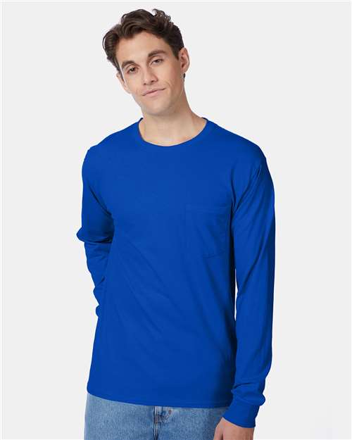 Unisex Authentic Long Sleeve Pocket T-Shirt - 5596 20