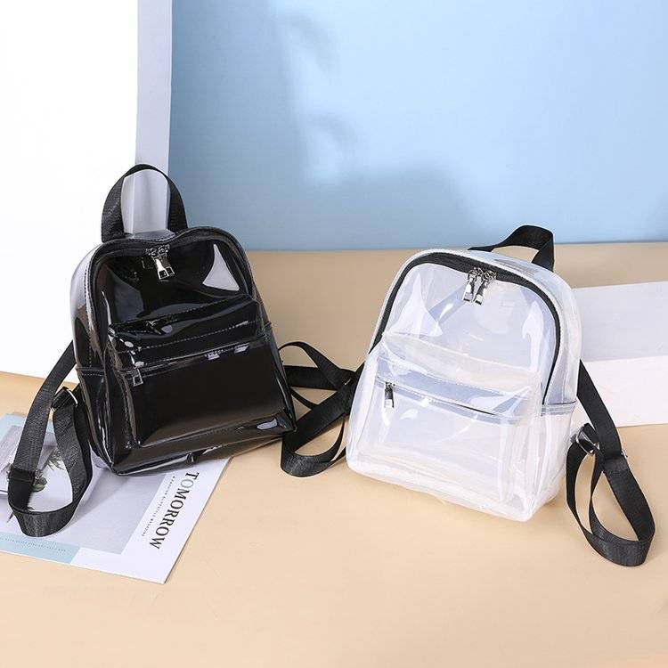 PU Leather Waterproof Transparent Backpack 5