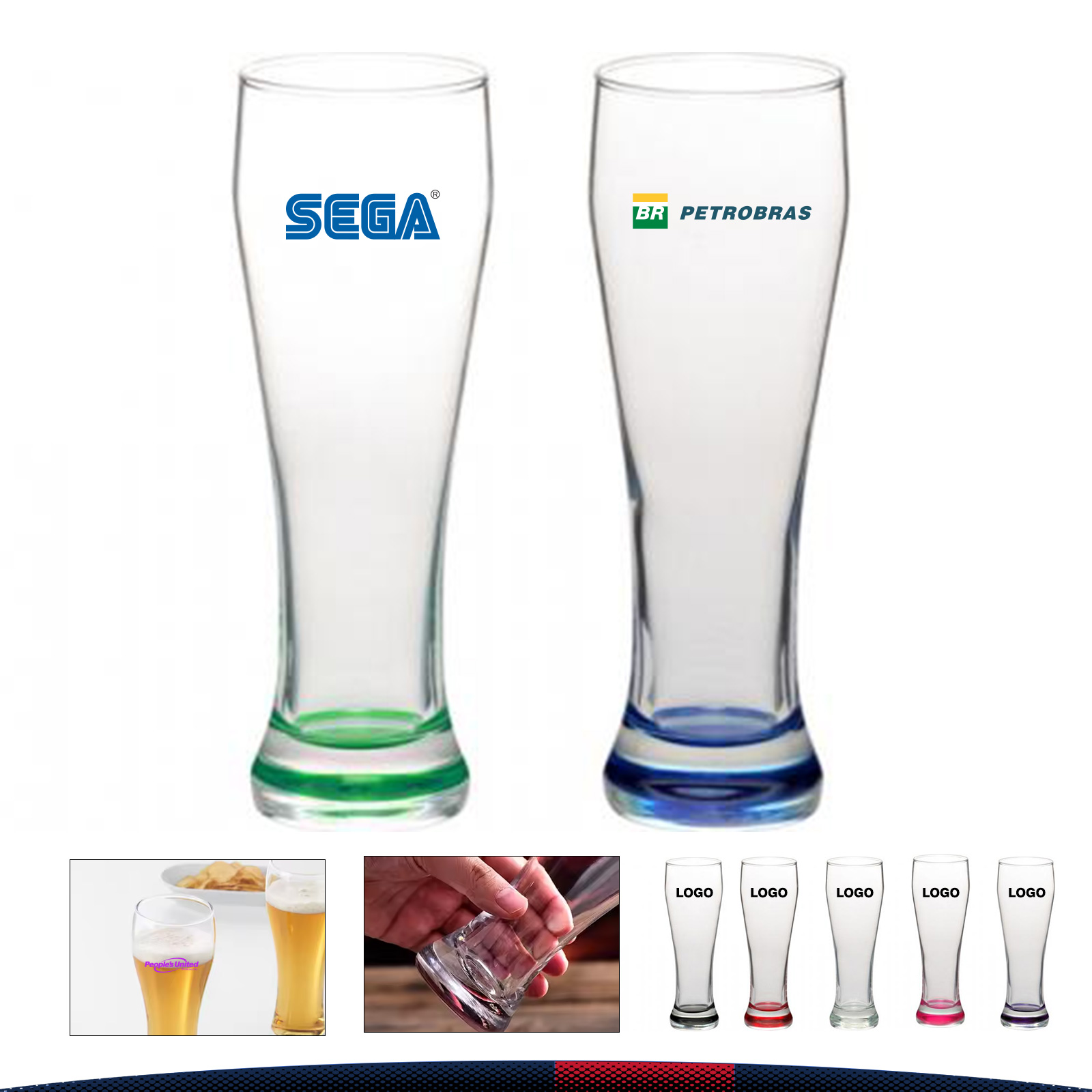 19 oz. Berlin Pilsner Beer Glasses 7