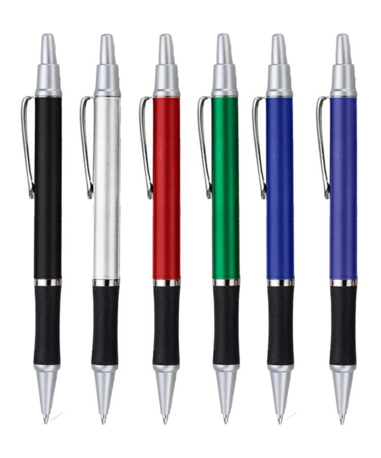 Union Printed - Silvio Click Pen with Black Rubber Grip 4