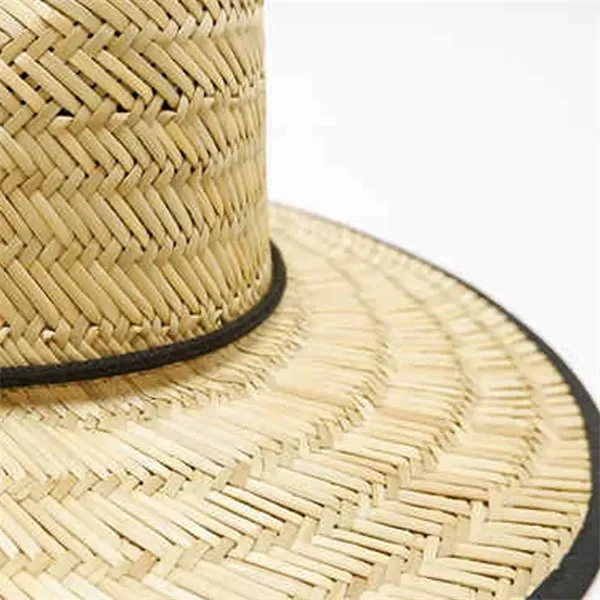 Lifeguard Straw Hat w/ Full Color Underbrim & Patch 16
