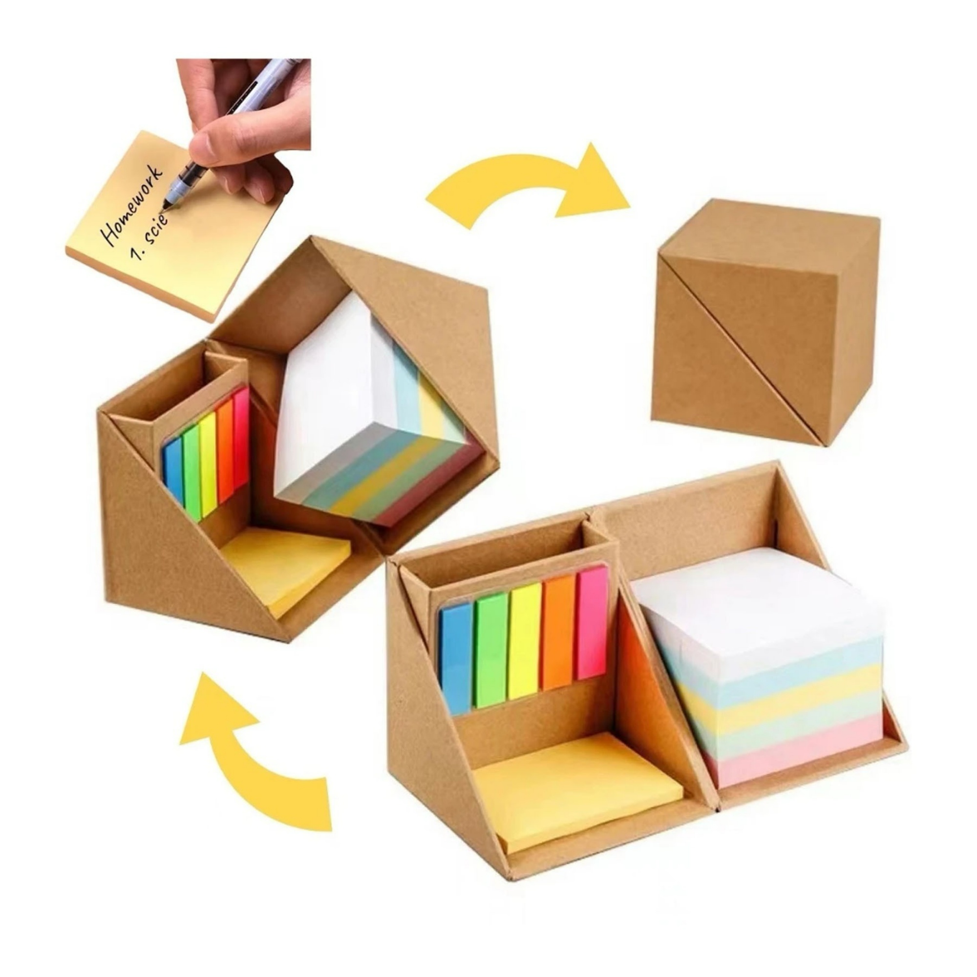 Sticky Notes Cube Box With Pen Holde 2