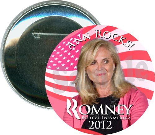 Ann Rocks! Romney 2012, Political Button