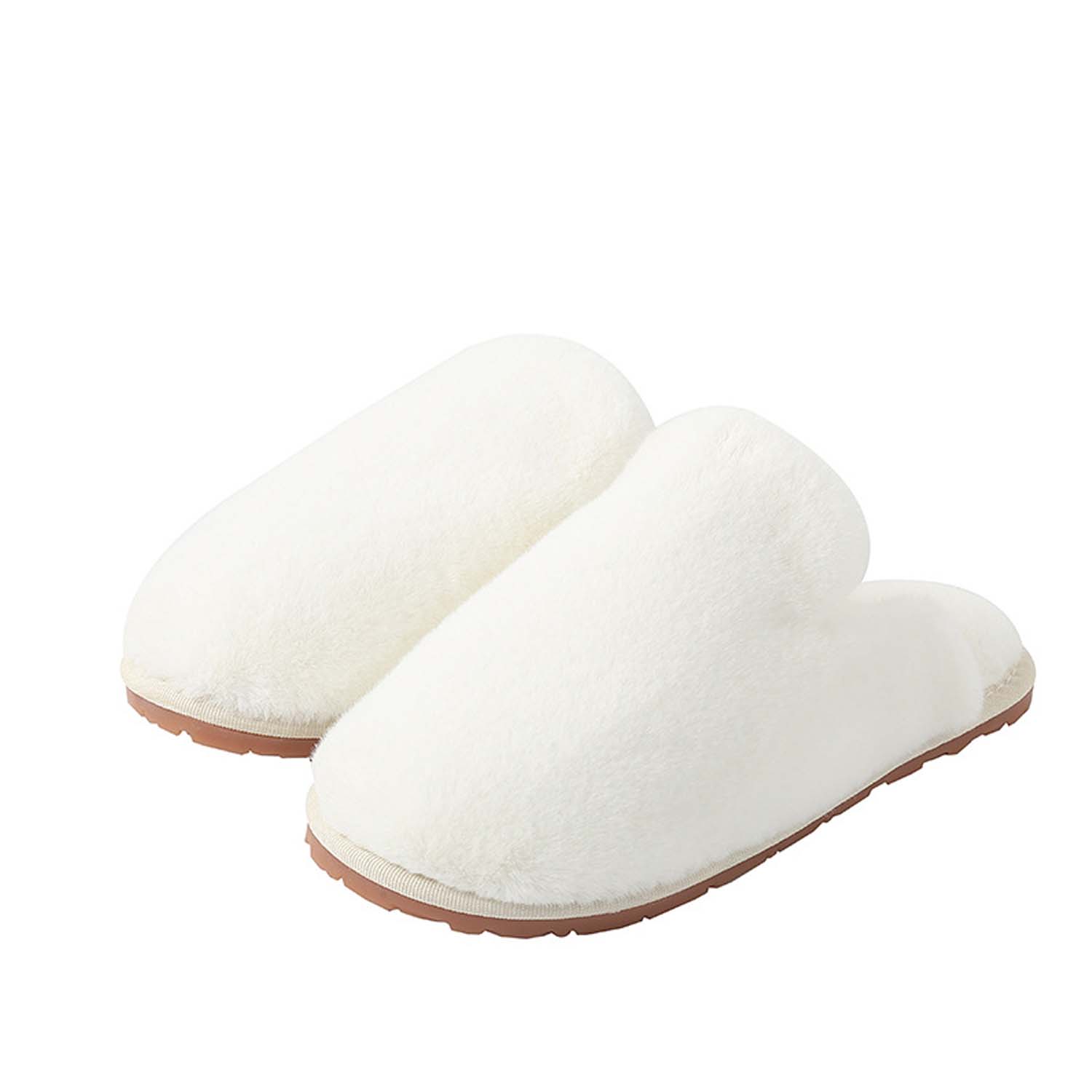 Winter Pure Color Fuzzy Slippers 3