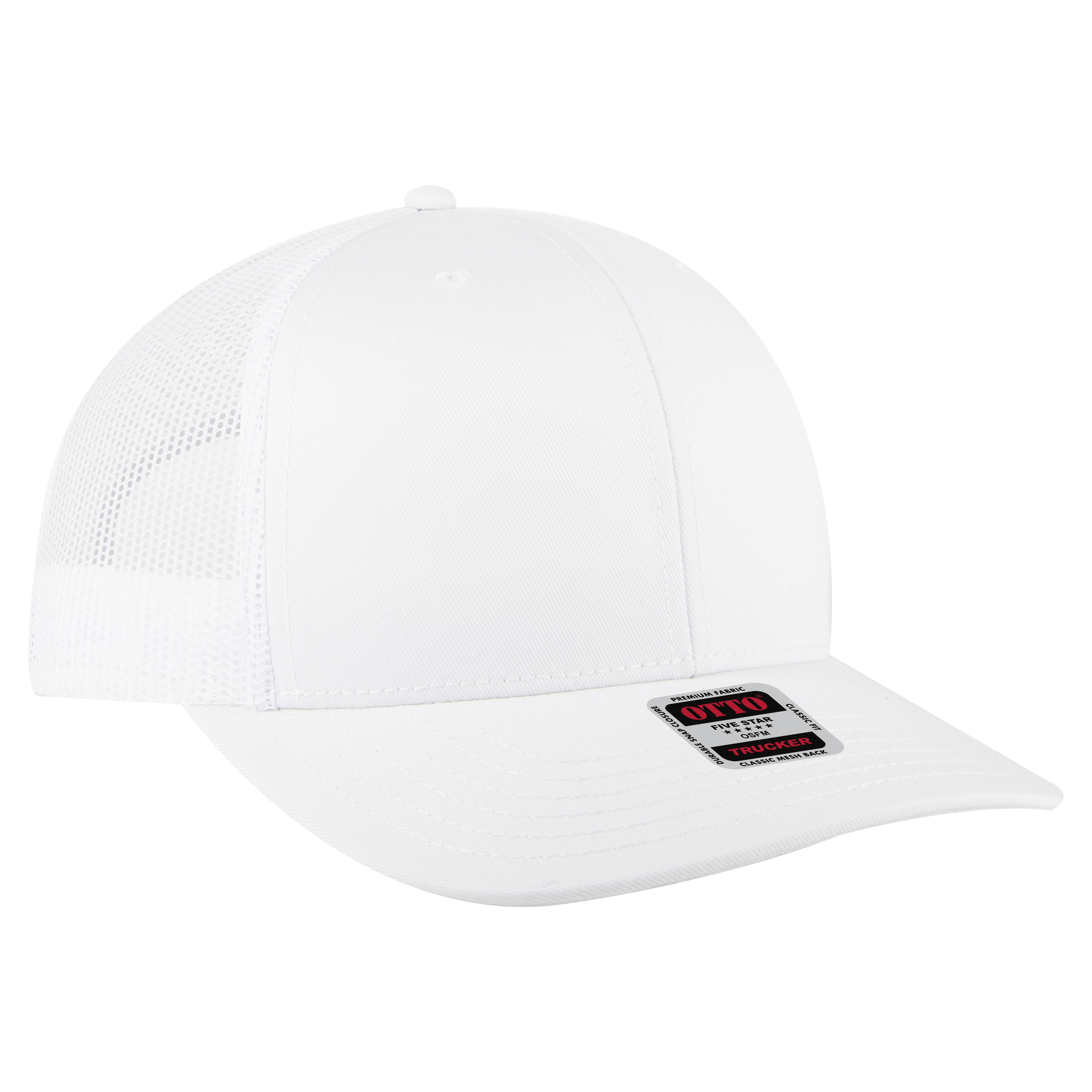 OTTO CAP® 6 Panel Mid Profile Mesh Back Trucker Hat 75