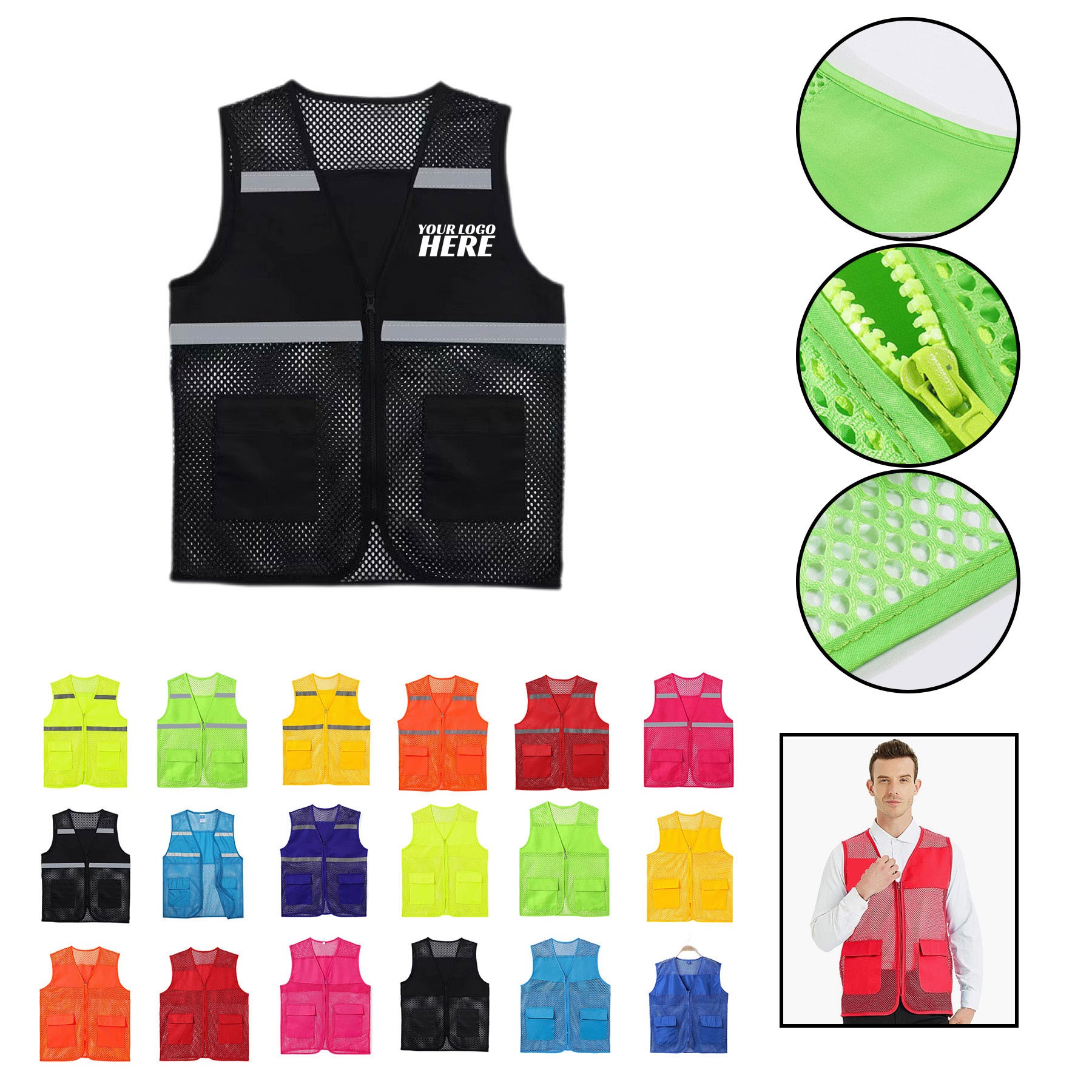 Mesh Volunteer Supermarket Vest 1