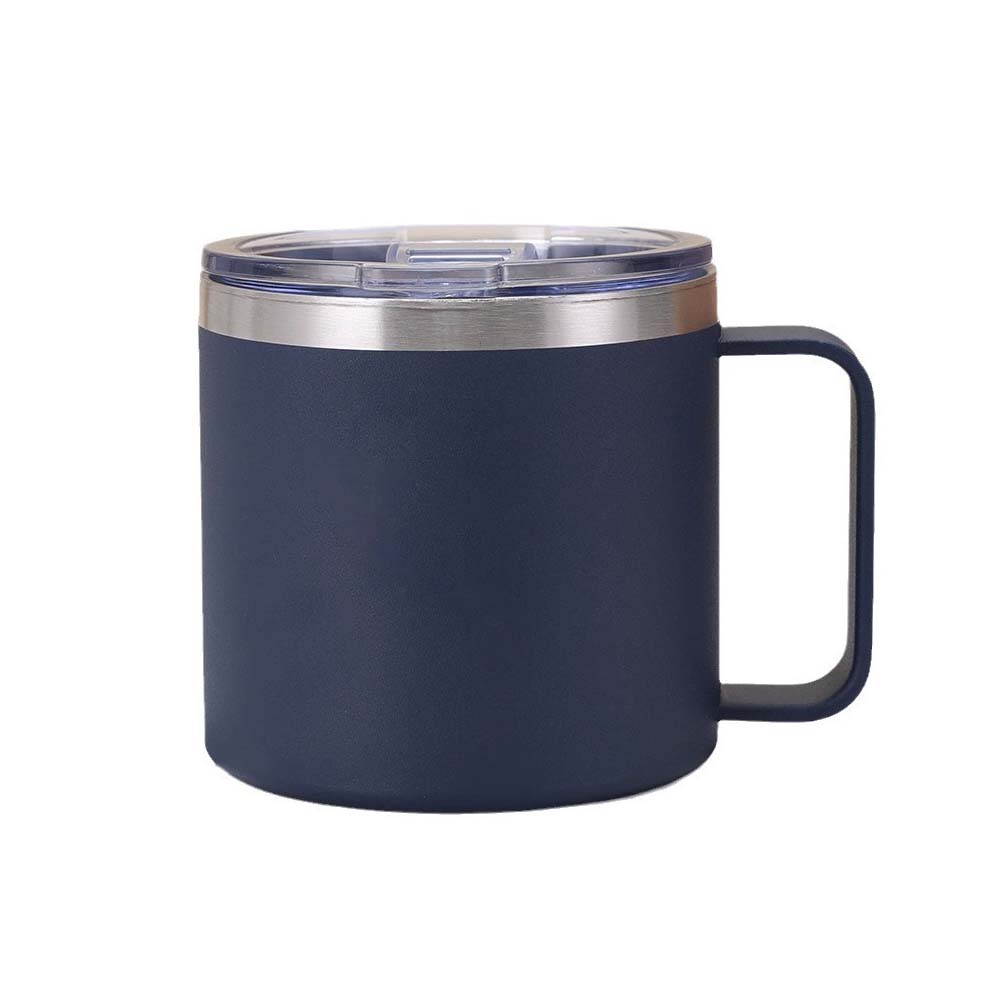 14oz Insulated Coffee Mug With Handle & Lids 2