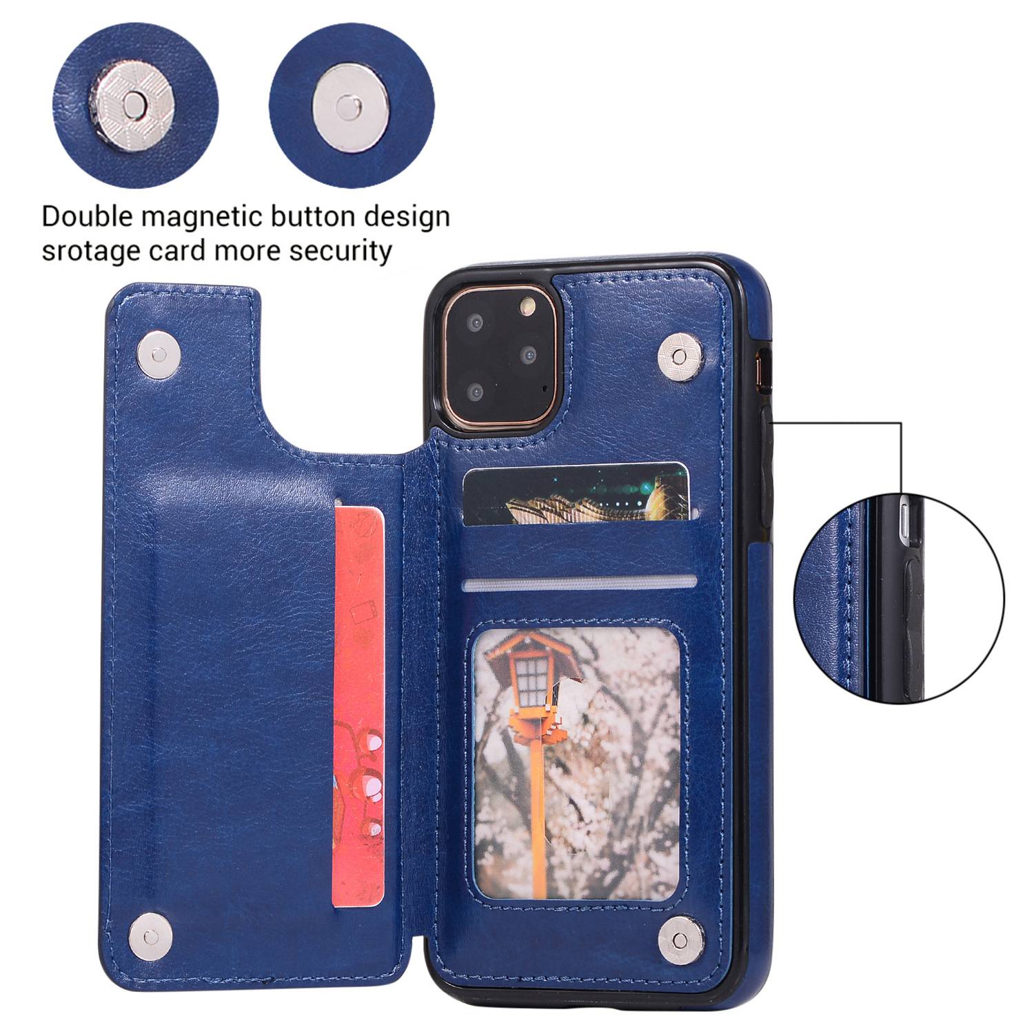 iPhone Wallet Case with Card Holder, PU Leather 1