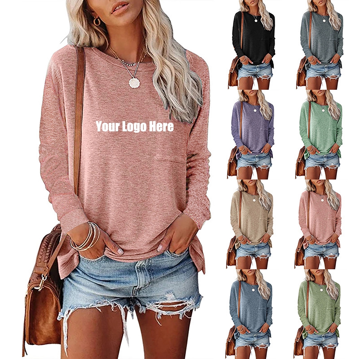 Women Casual Loose Long Sleeve Shirts 8