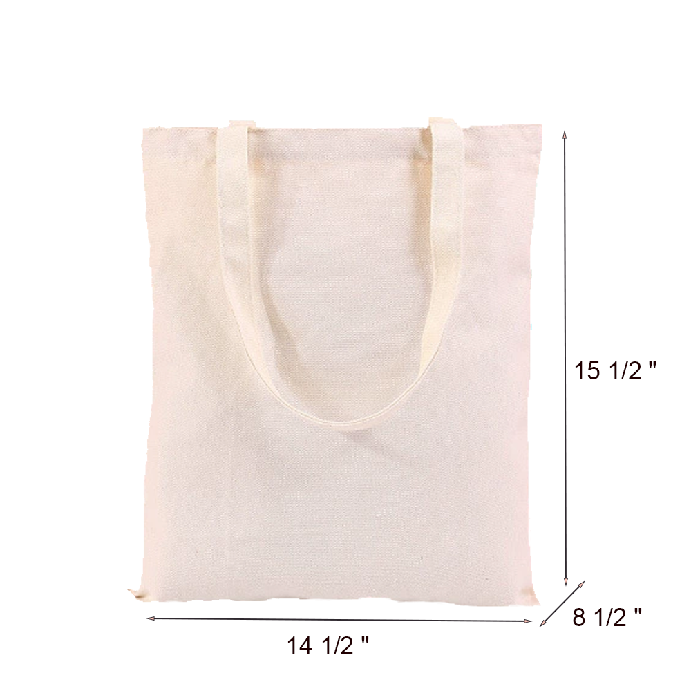 Poly-Cotton Tote Bag with Color Handles, custom tote bag with logo imprint 7
