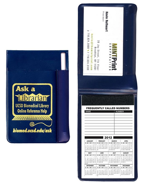 Standard Vinyl 100-Page Memo Book With White Pen 16