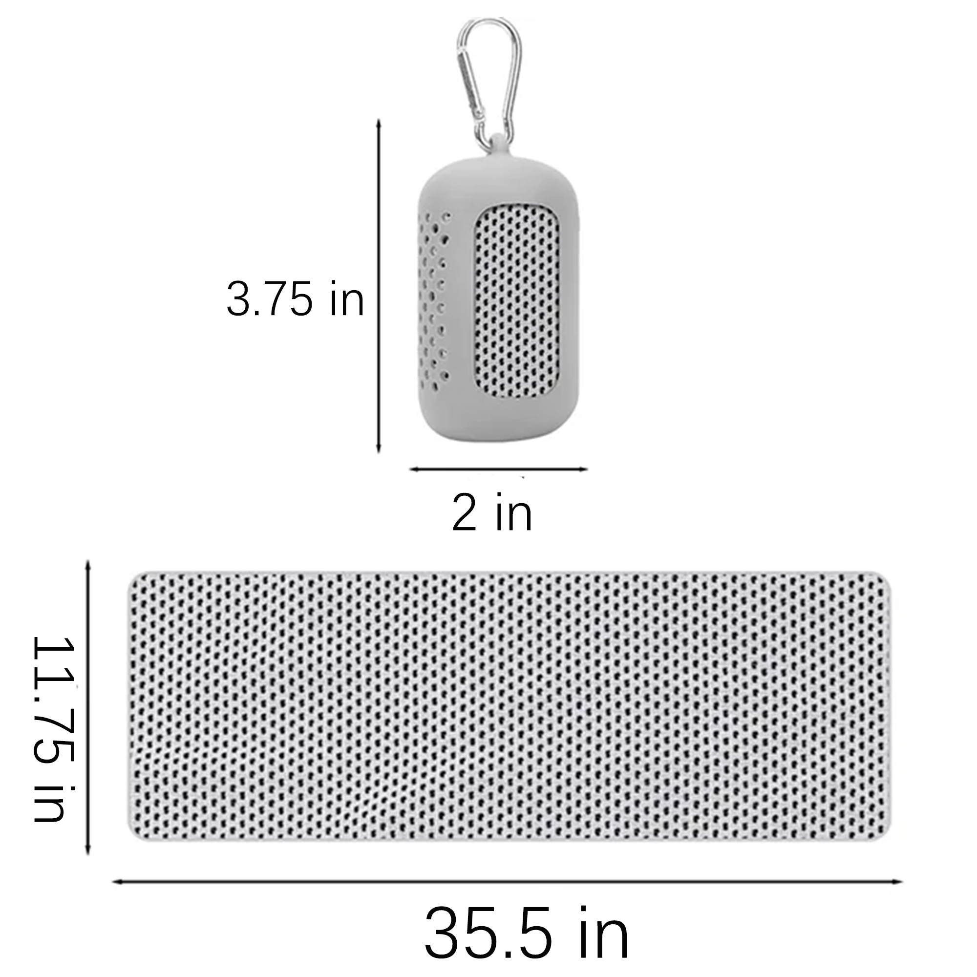 Hanging Silicone Case Quick Drying Ice Towel 12