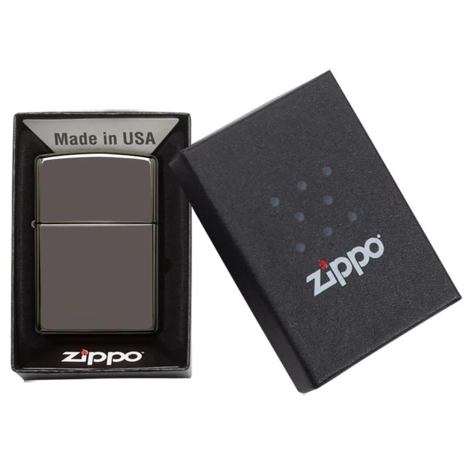Zippo® USA-Made Classic Windproof Black Ice Lighter 2