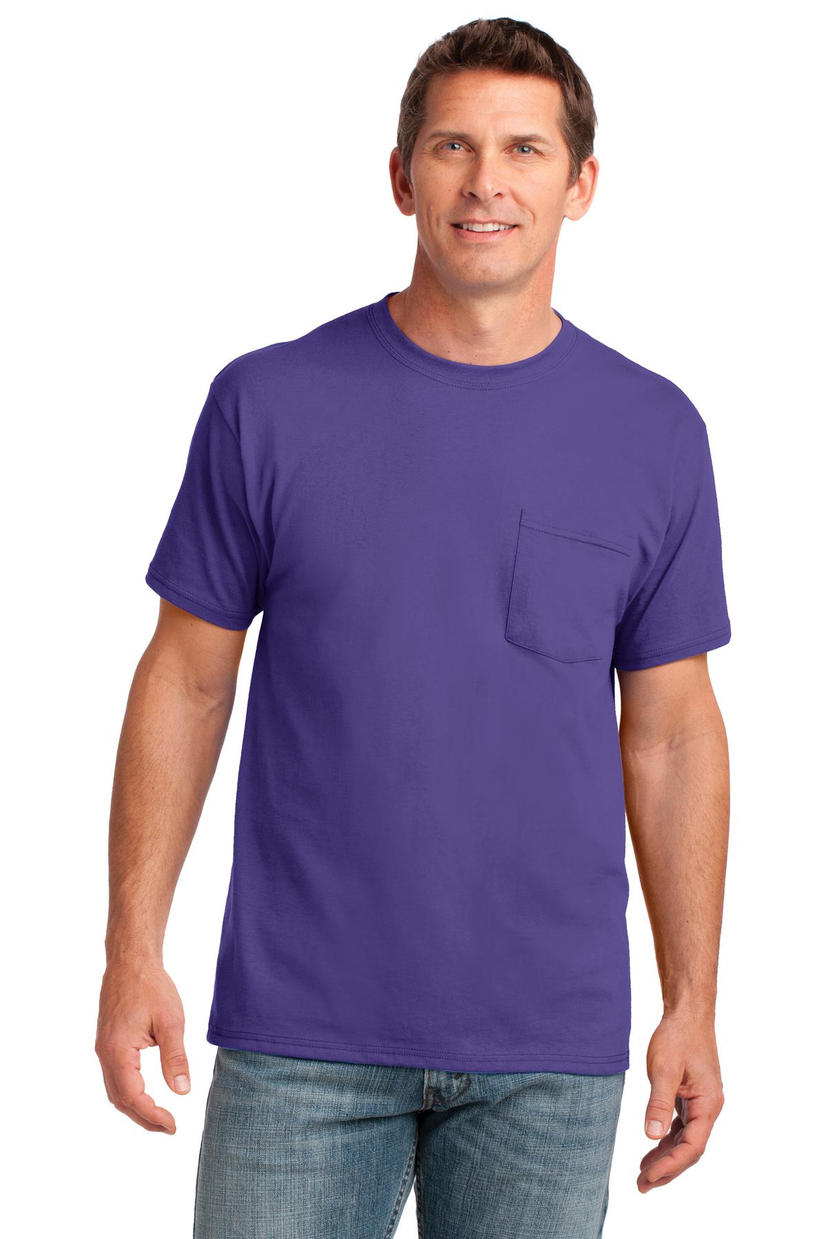 Port & Co Core Cotton Pocket Tee. PC54P 117