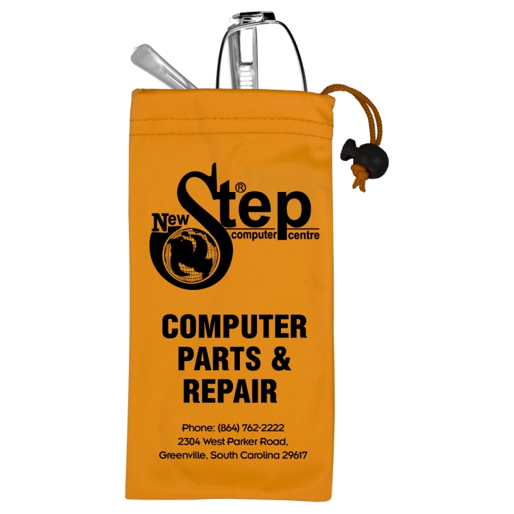 4" W x 7-1/2 " H "Clean-n-Carry" Spot Color Microfiber Drawstring Pouch For Cell Phones, Eyeglasses 16