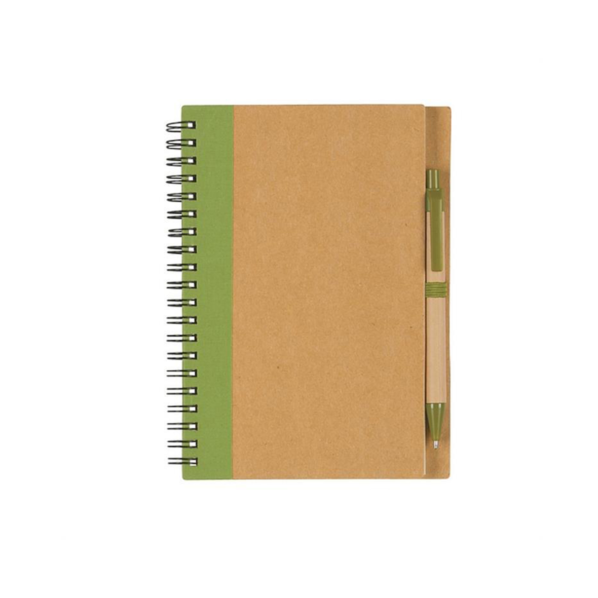 Kraft Cover Spiral Notebook With Elastic Pen Loop 3