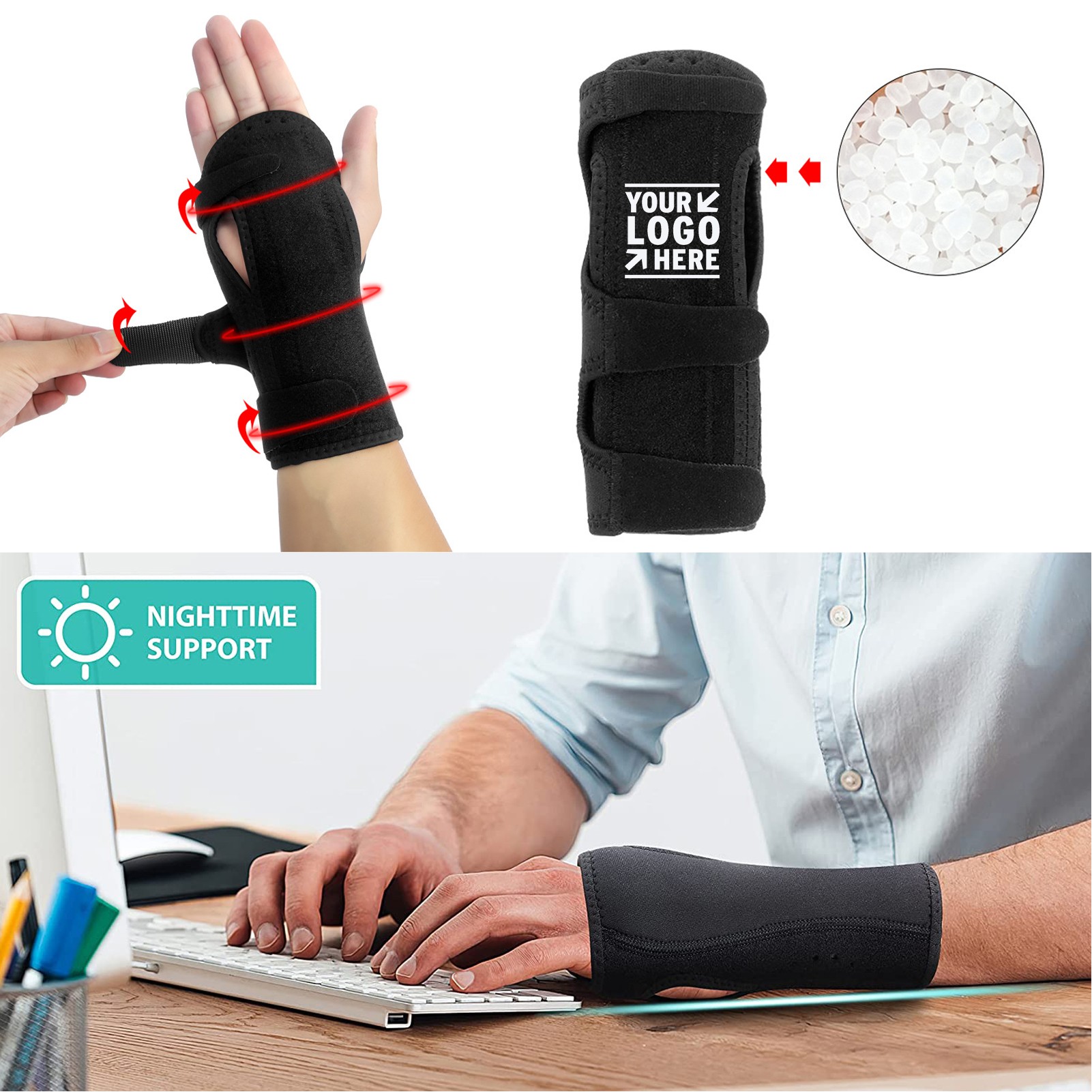 Black Support Splint Wrist Brace 2