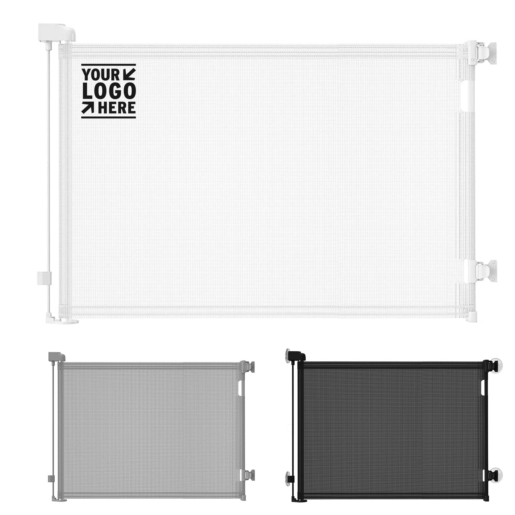 33"x55" Indoor Outdoor Retractable Child Baby Safety Mesh Dog Gate 2