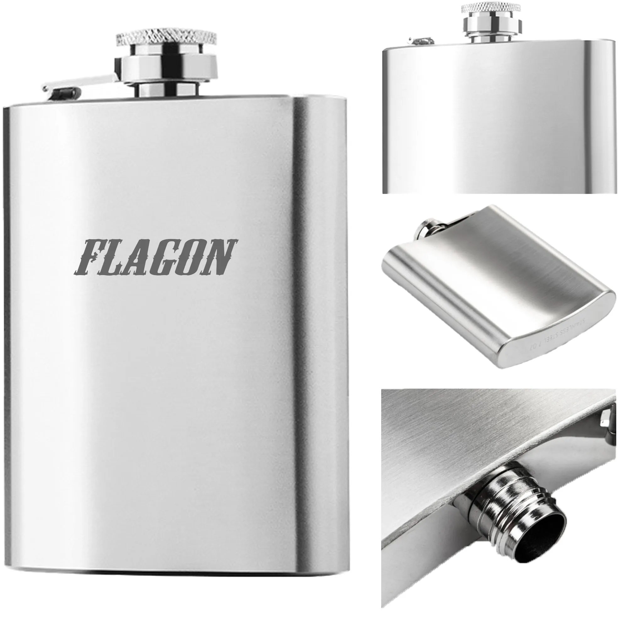 4 OZ Stainless Steel Wine Jug, custom water bottle with logo imprint 3
