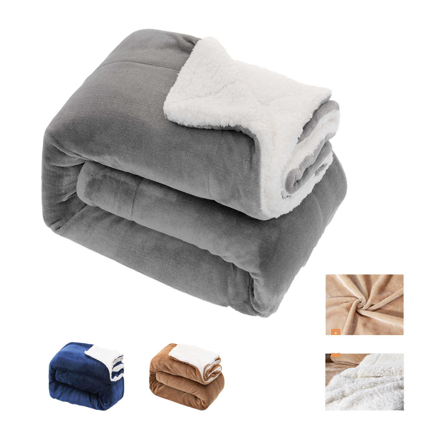Sherpa Fleece Throw Blanket 1