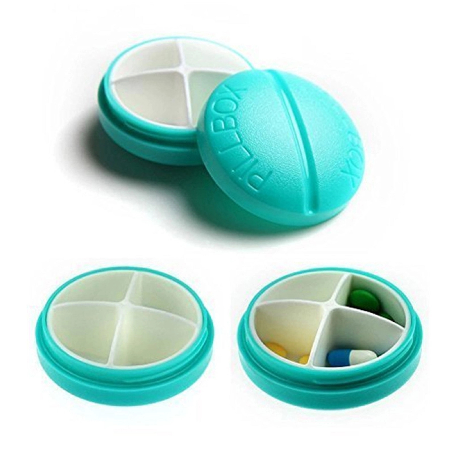 Four Grid Capsule Shaped Pill Box 3