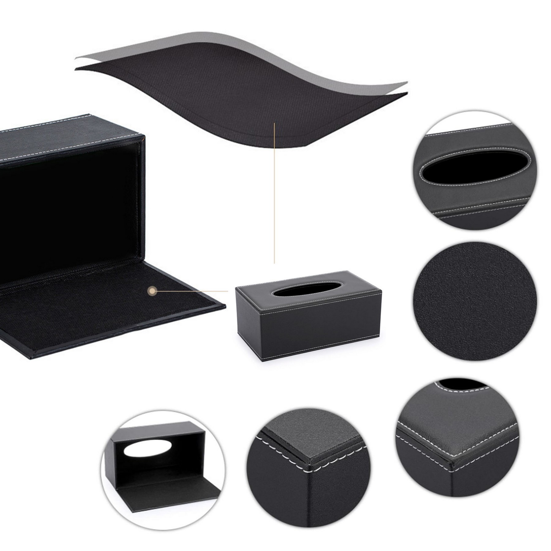 Leather Tissue Box Holder 3