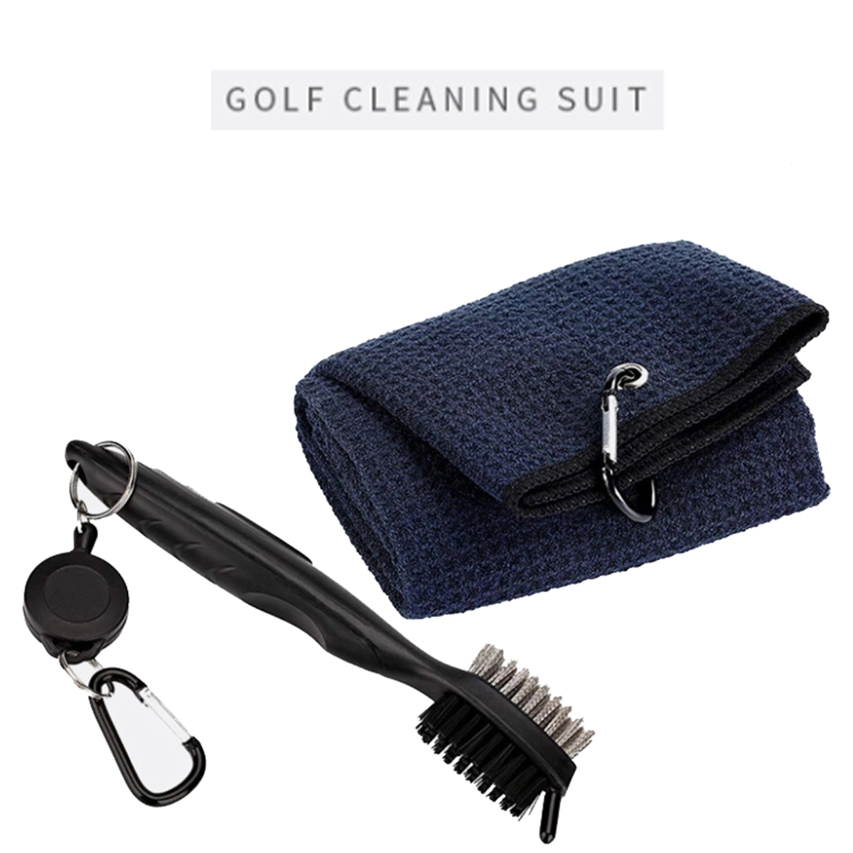 Microfiber Golf Towel With Cleaning Brush 1