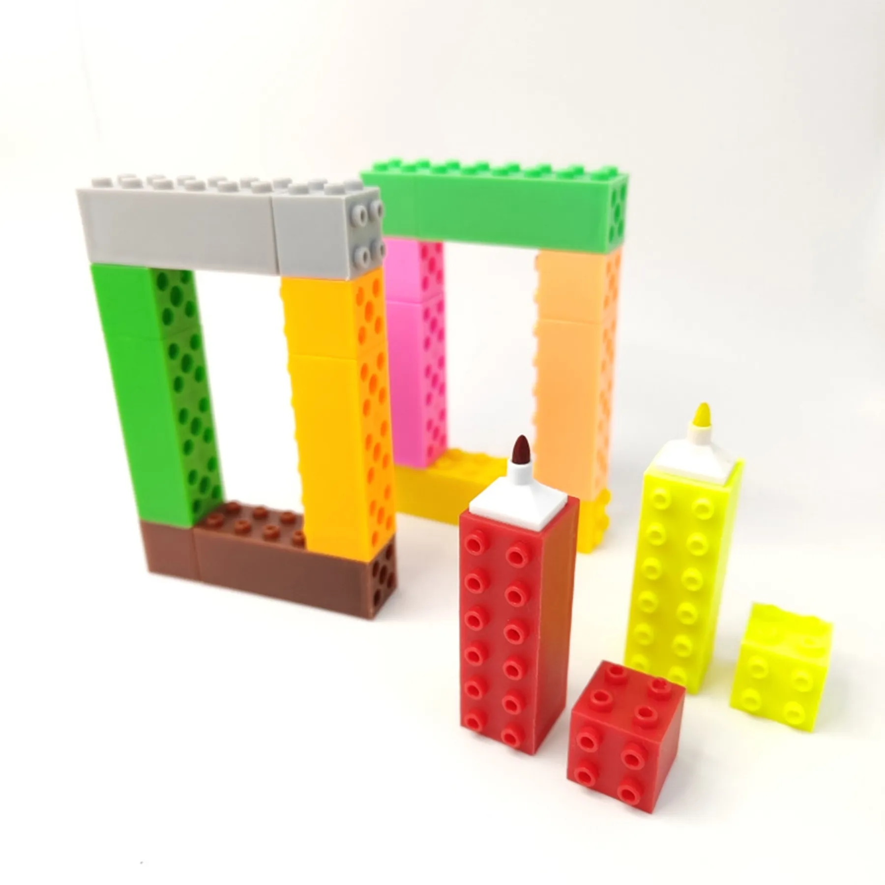 Plastic Small Building Block Watercolor Pen 6
