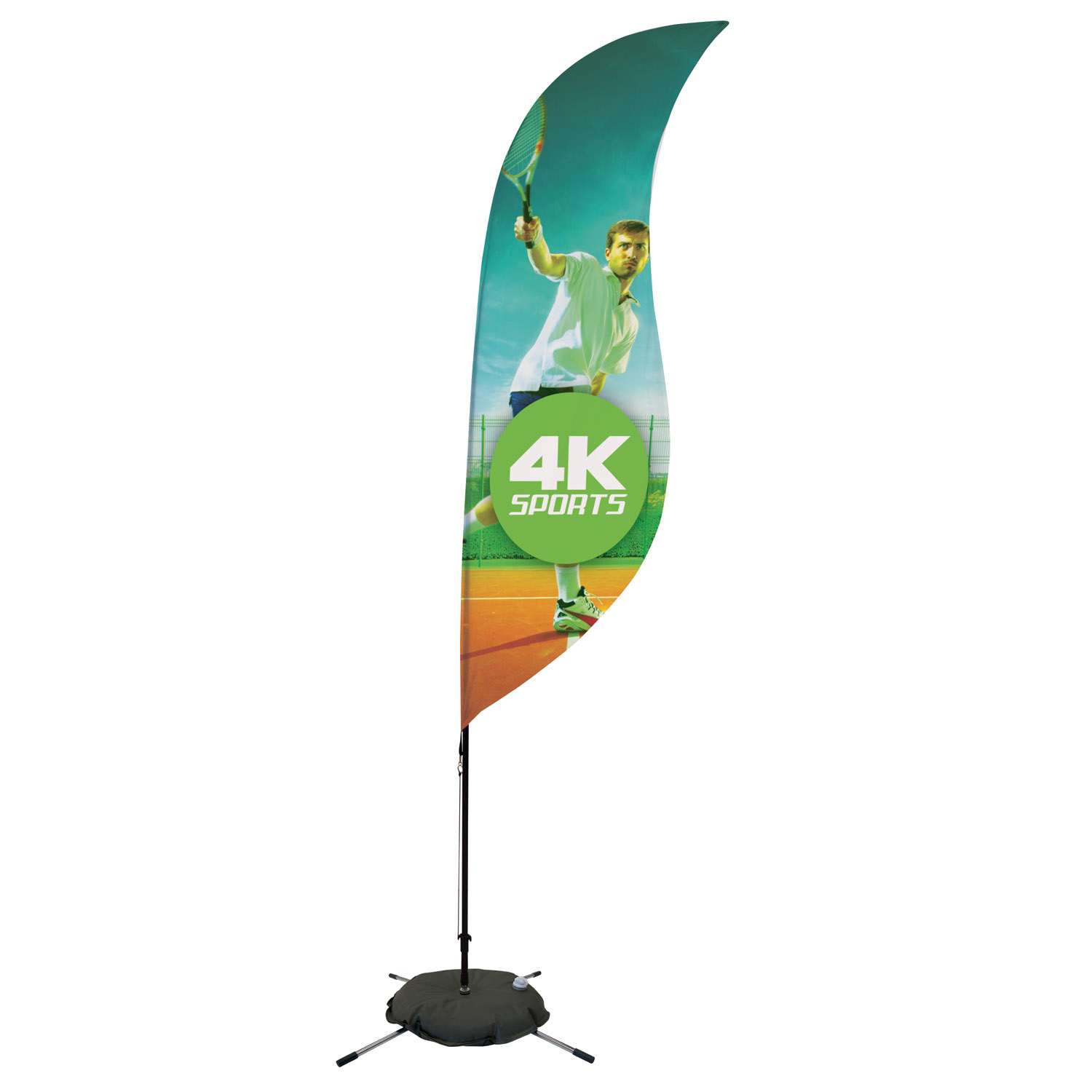 9' Streamline Sabre Sail Sign Kit (Single-Sided with Scissor Base) 2