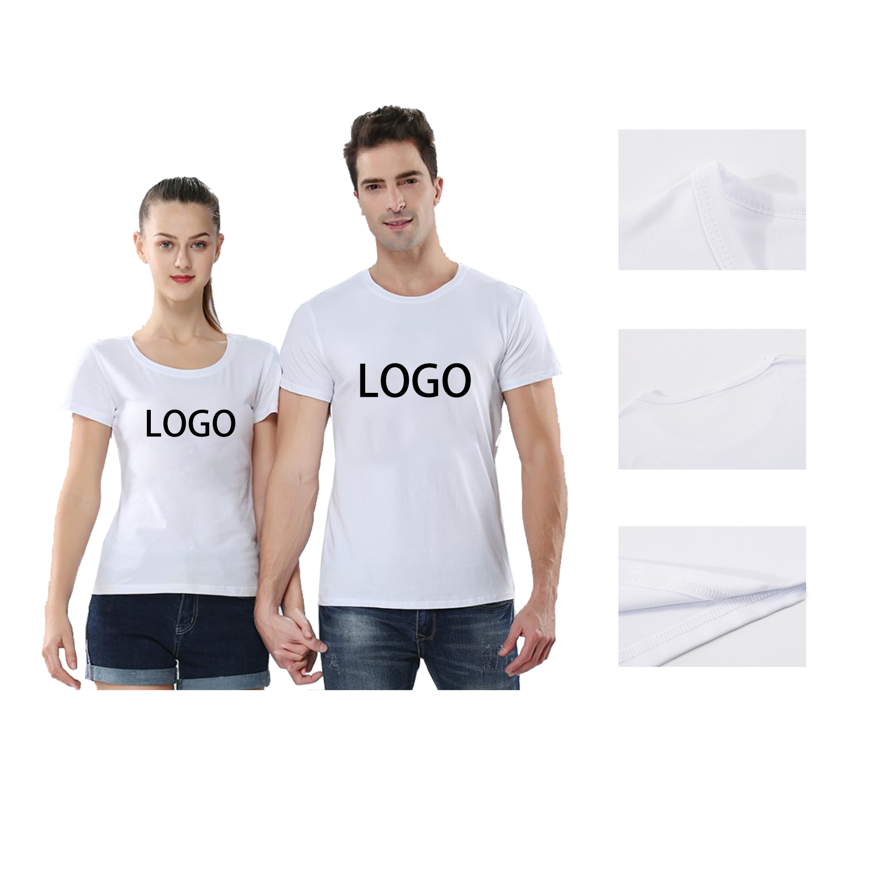 High quality combed cotton Short sleeve round neck T-shirt 1